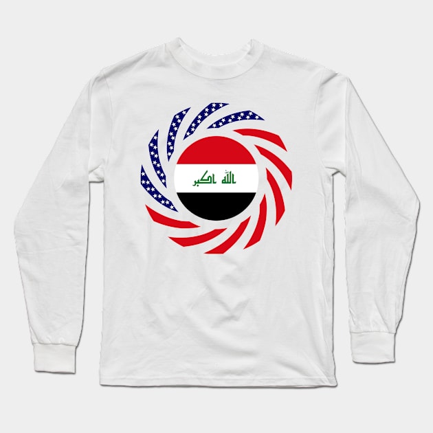 Iraqi American Multinational Patriot Flag Long Sleeve T-Shirt by Village Values